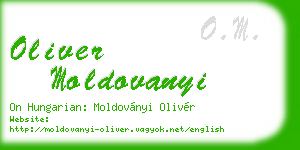 oliver moldovanyi business card