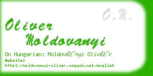 oliver moldovanyi business card